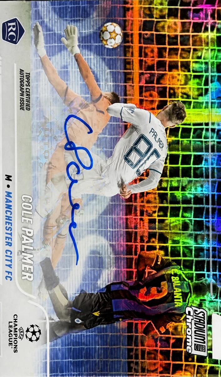 2021 Topps Stadium Club Chrome UEFA Champions League Soccer Cole Palmer #CA-CP PSA 9