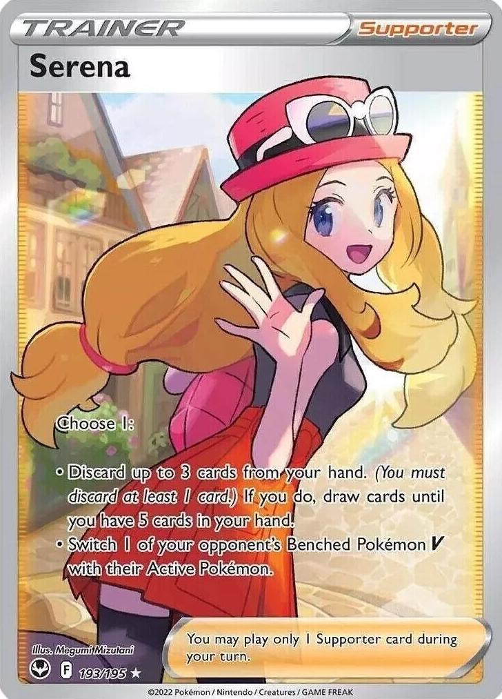 2022 Pokemon Silver Tempest Full Art Serena #193 PSA 9