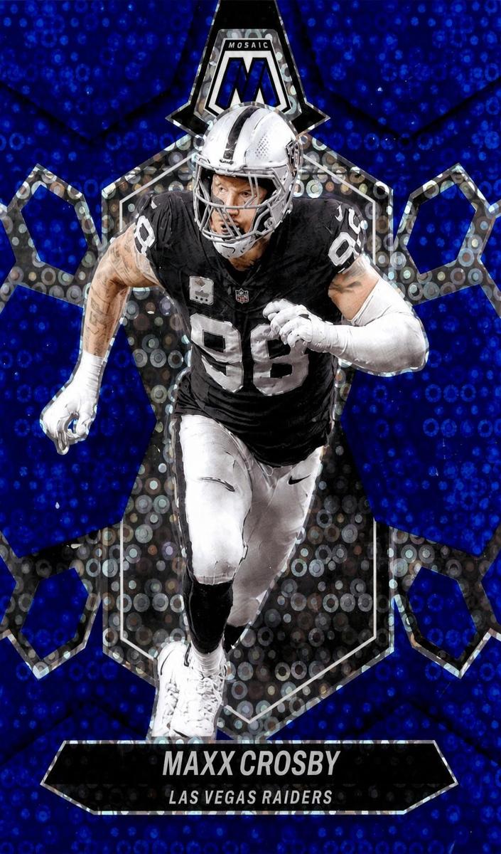2024 Panini Mosaic Football No Huddle Blue Maxx Crosby #118