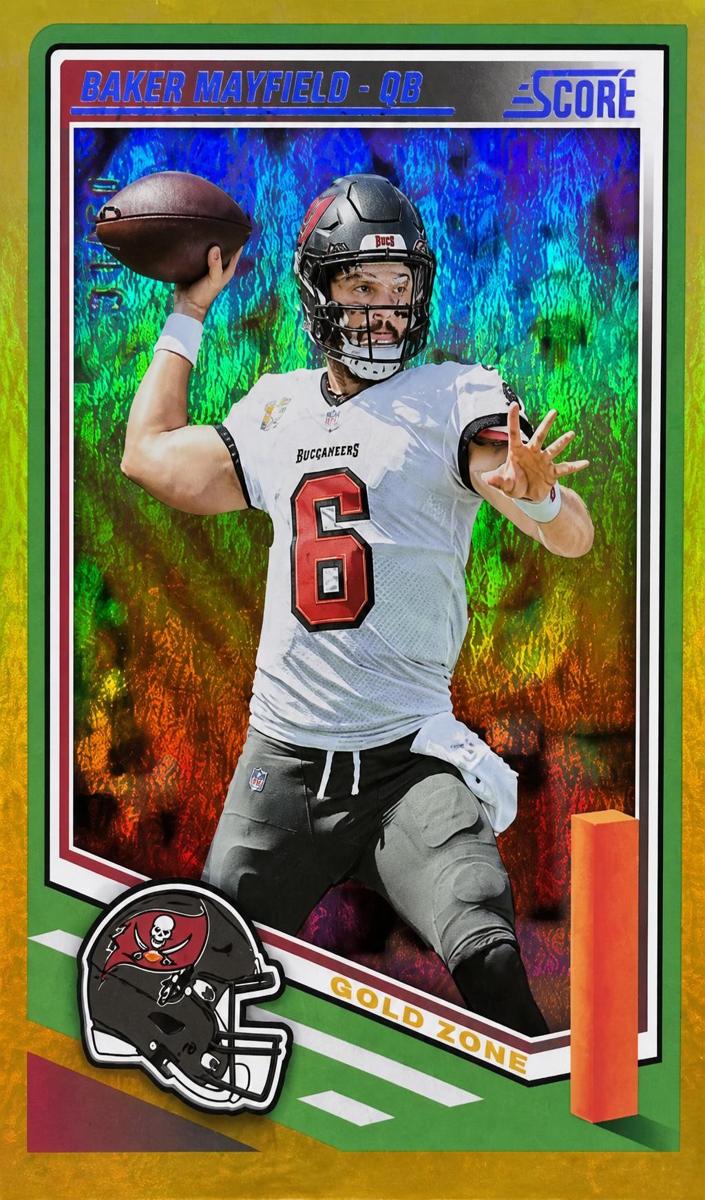 2025 Panini Score Football Gold Zone Baker Mayfield #213