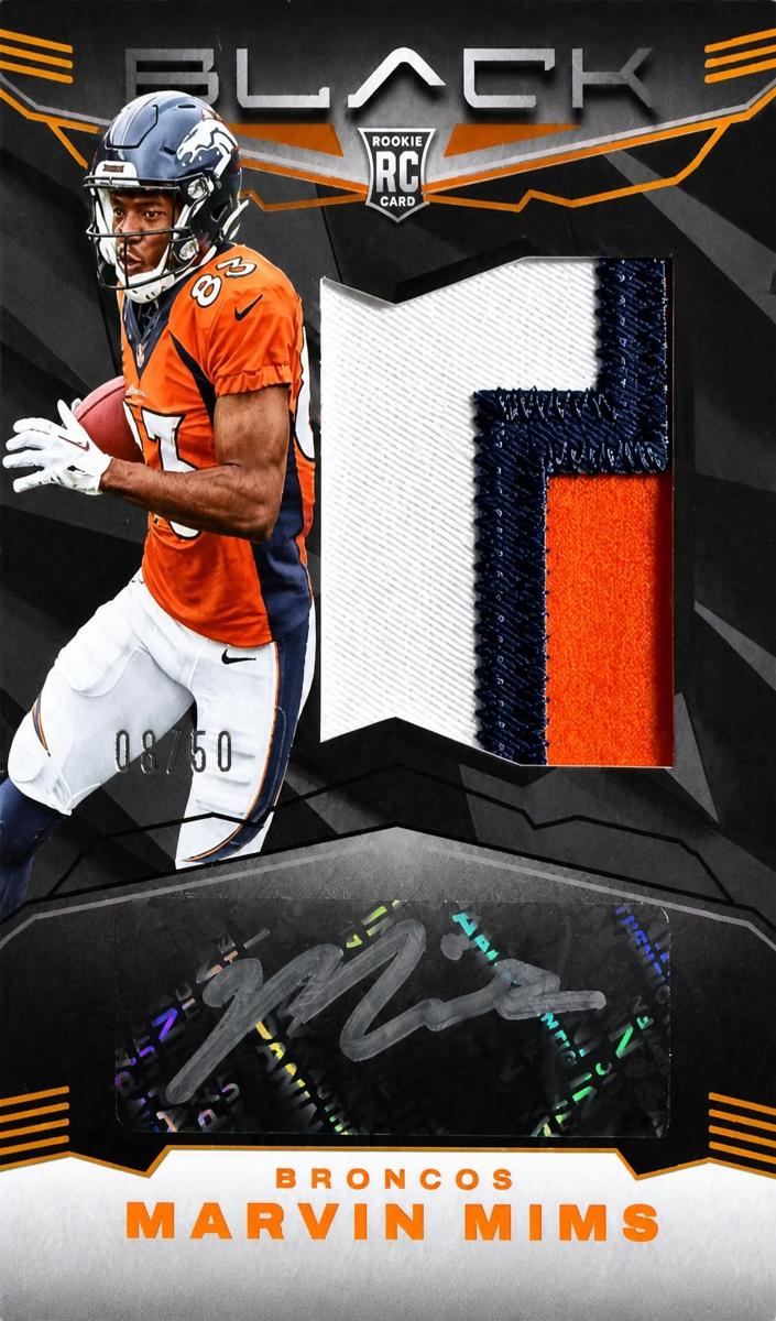 2023 Panini Prizm Football Black Finite Marvin Mims #RPA-MM