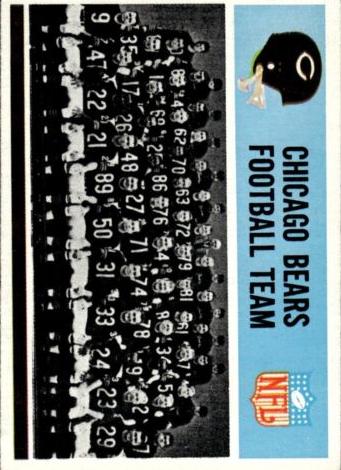 1966 Philadelphia Football Team Card Chicago Bears #27