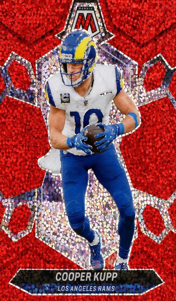 2024 Panini Mosaic Football Red Sparkle Cooper Kupp #129