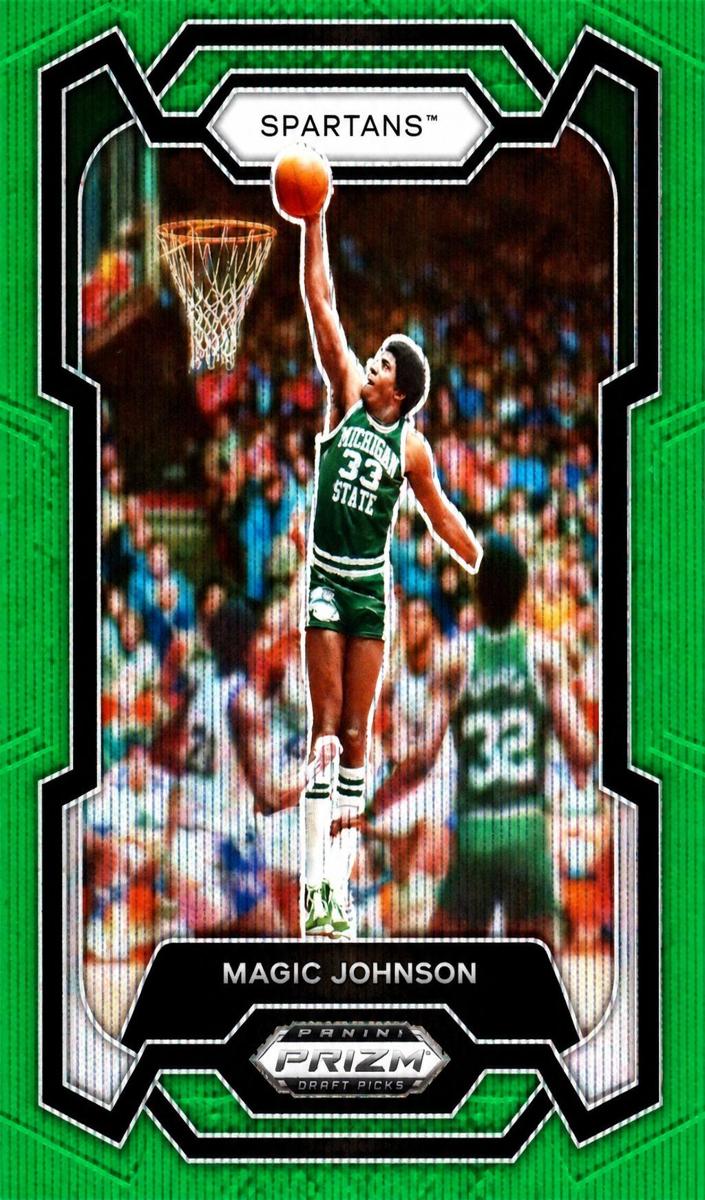 2024 Panini Prizm Draft Picks Basketball Green Wave Magic Johnson #23