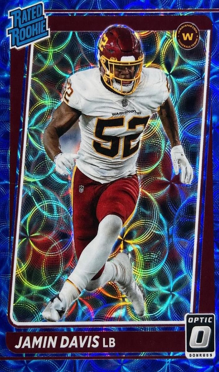 2021 Donruss Optic Football Blue Scope Jamin Davis #247 PSA 9