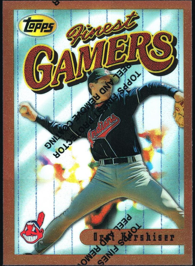 1996 Topps Finest Baseball Refractor Orel Hershiser #147