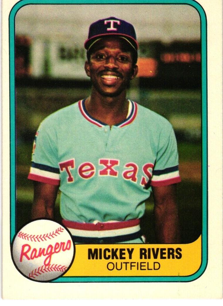 1981 Fleer Baseball Mickey Rivers #617