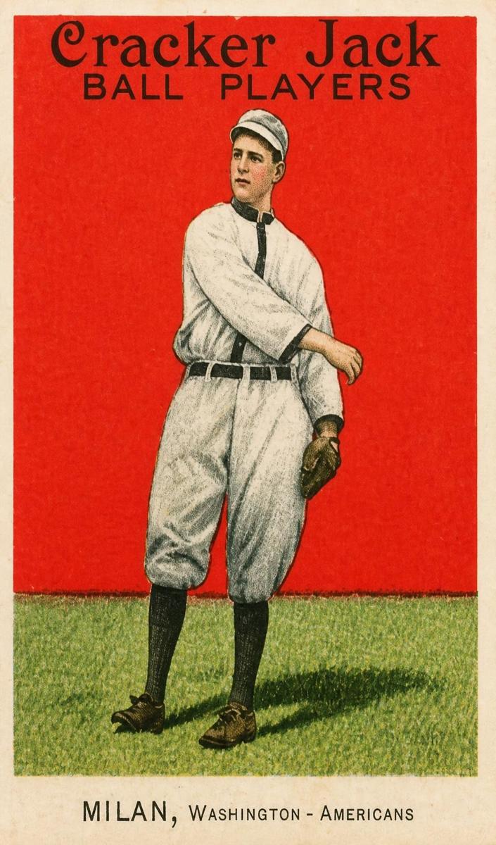 1915 Cracker Jack Baseball Clyde Milan #56