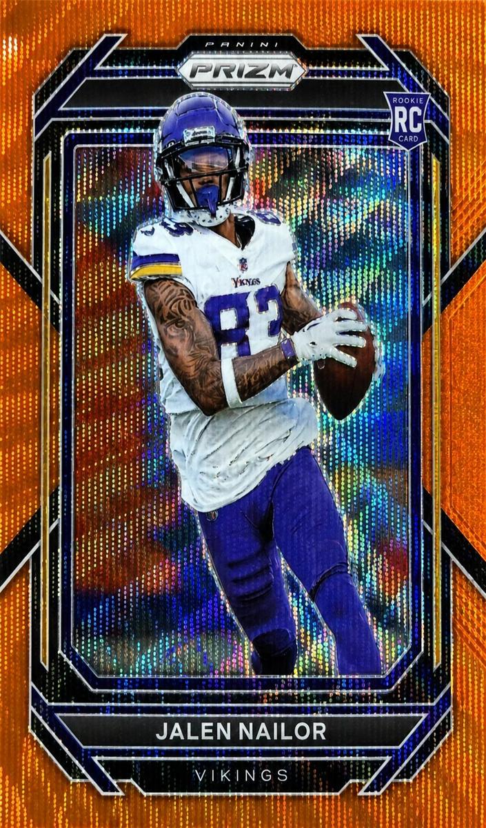 2022 Panini Prizm Football Orange Wave Jalen Nailor #358