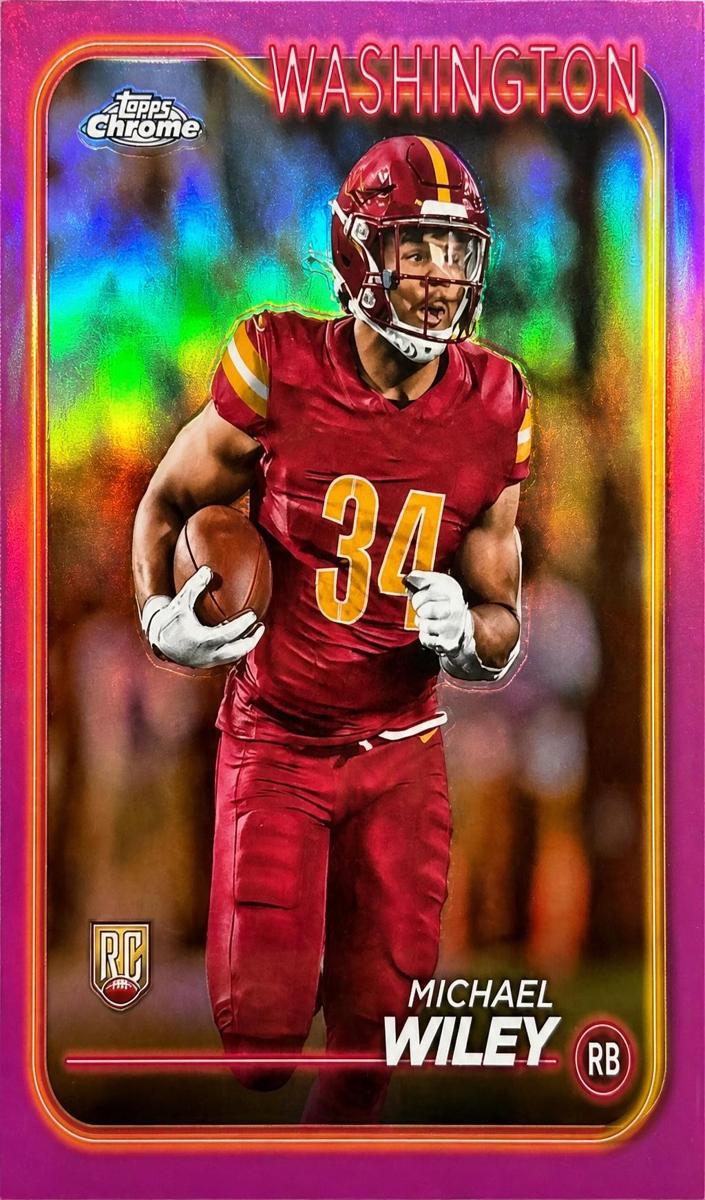 2024 Topps Chrome Football Pink Refractor Michael Wiley #300