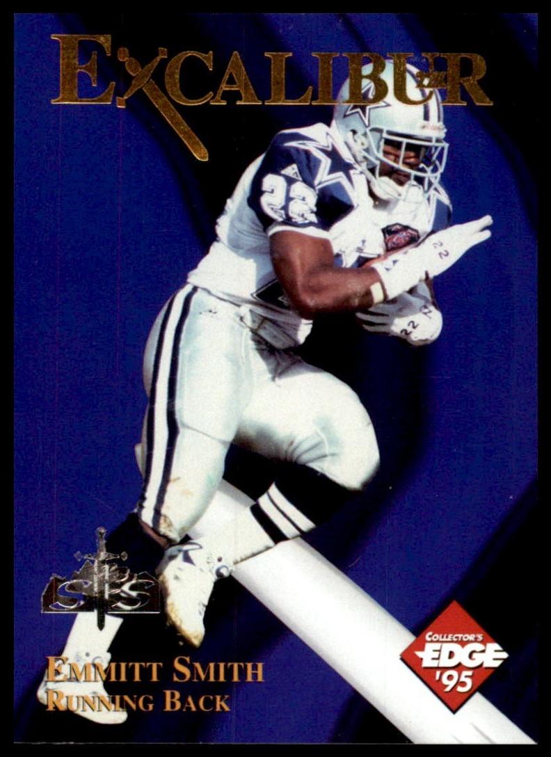 1995 Collector's Edge Excalibur Football Sword and Stone Silver Emmitt Smith #1