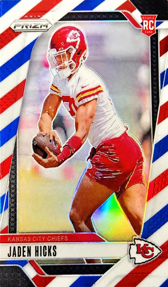 2024 Panini Prizm Football Red White and Blue Jaden Hicks #336