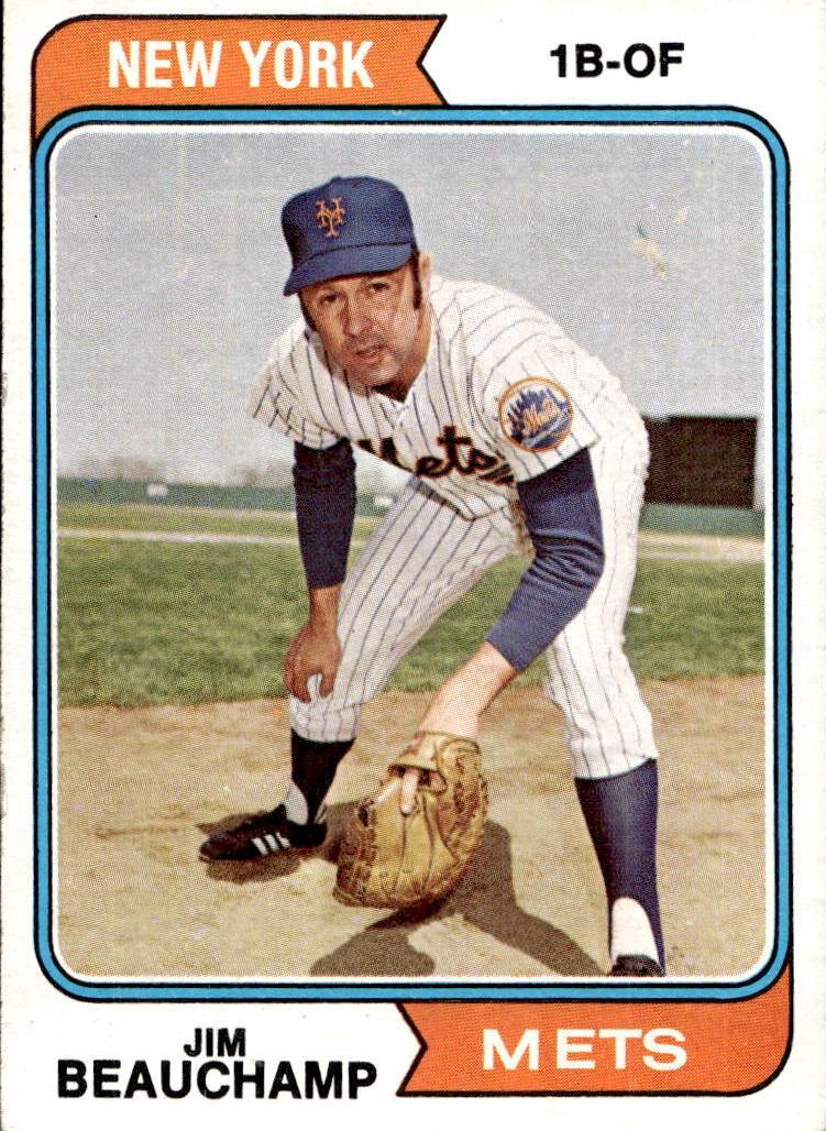 1974 Topps Baseball Jim Beauchamp #424 PSA 8.5