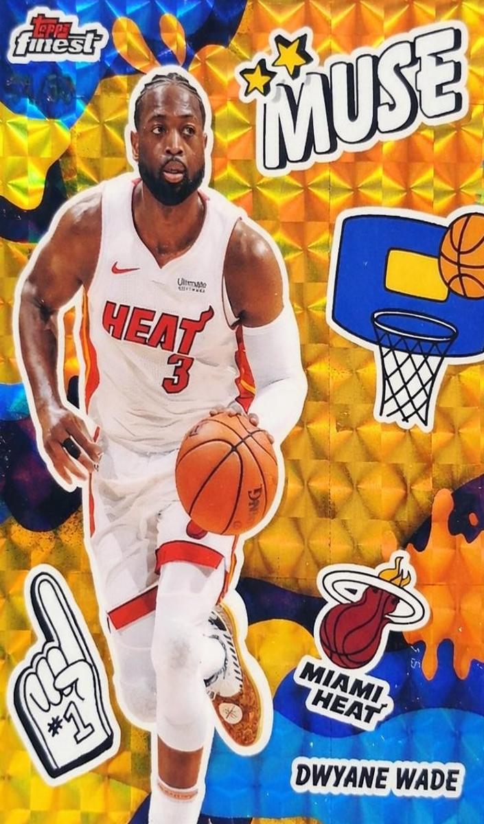 2025 Topps Finest Basketball Gold Geometric Refractor Dwyane Wade #M-8