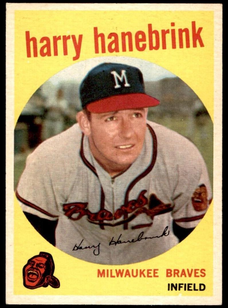 1959 Topps Baseball Harry Hanebrink #322 PSA 7