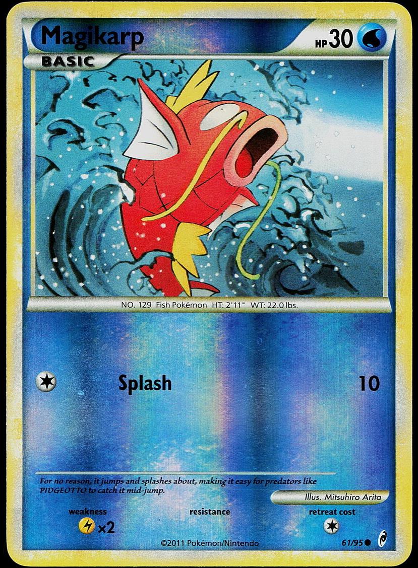 2011 Pokemon HeartGold & SoulSilver Call of Legends Reverse Holo Magikarp #61 PSA 9
