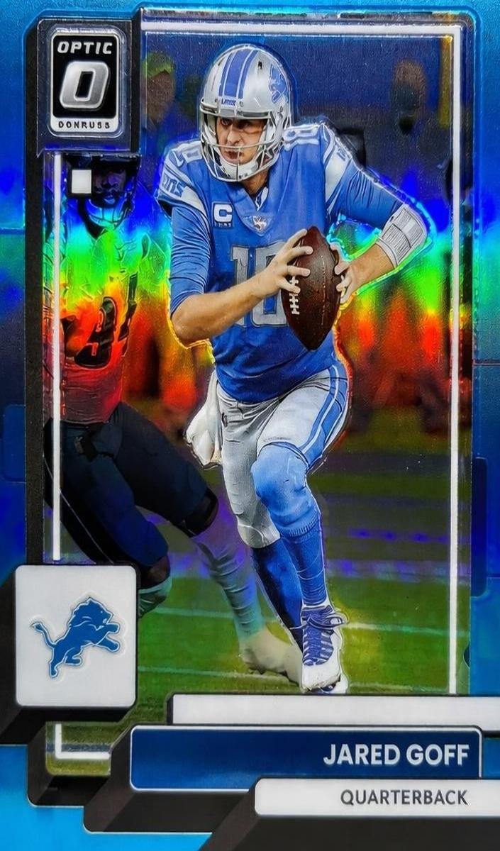 2022 Donruss Optic Football Aqua Jared Goff #64 PSA 8.5