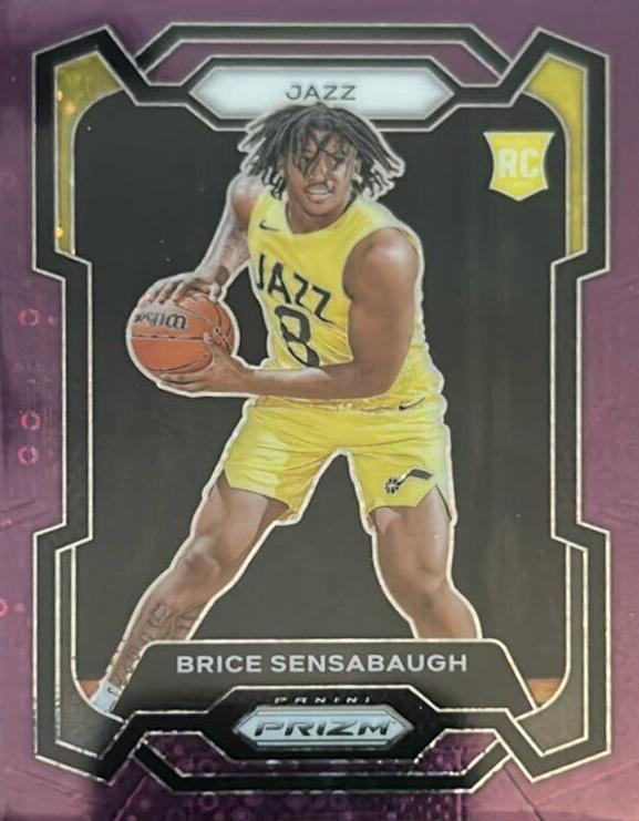 2023 Panini Prizm Basketball Fast Break Purple Brice Sensabaugh #177 PSA 10