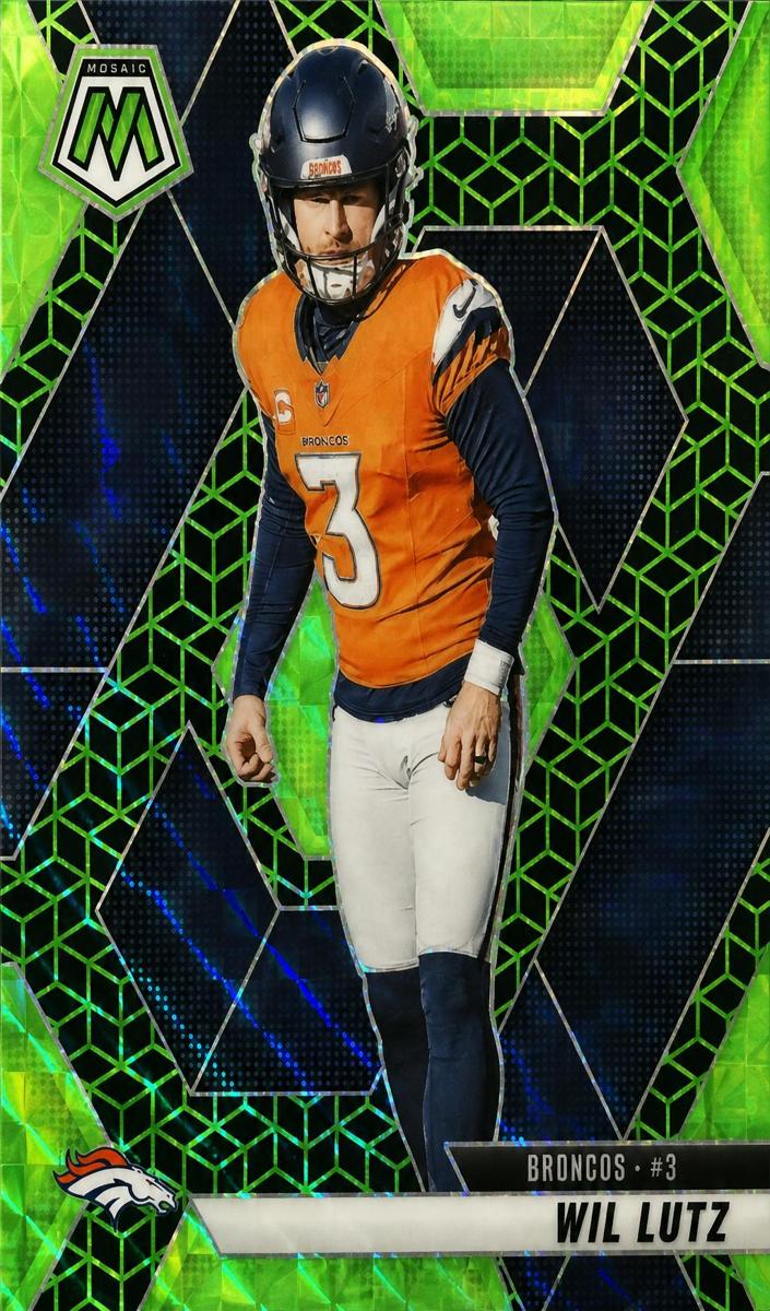 2025 Panini Mosaic Football Green Spectris Wil Lutz #151