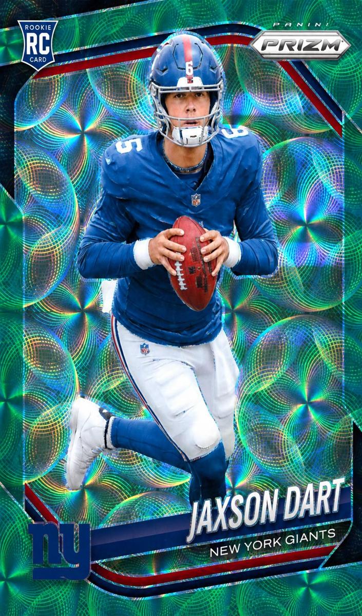 2025 Panini Prizm Football Green Scope Jaxson Dart #332 PSA 9