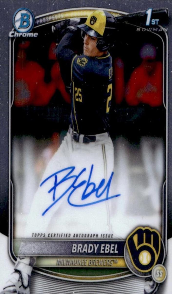 2025 Bowman Draft Chrome Baseball Brady Ebel #CPA-BE PSA 9