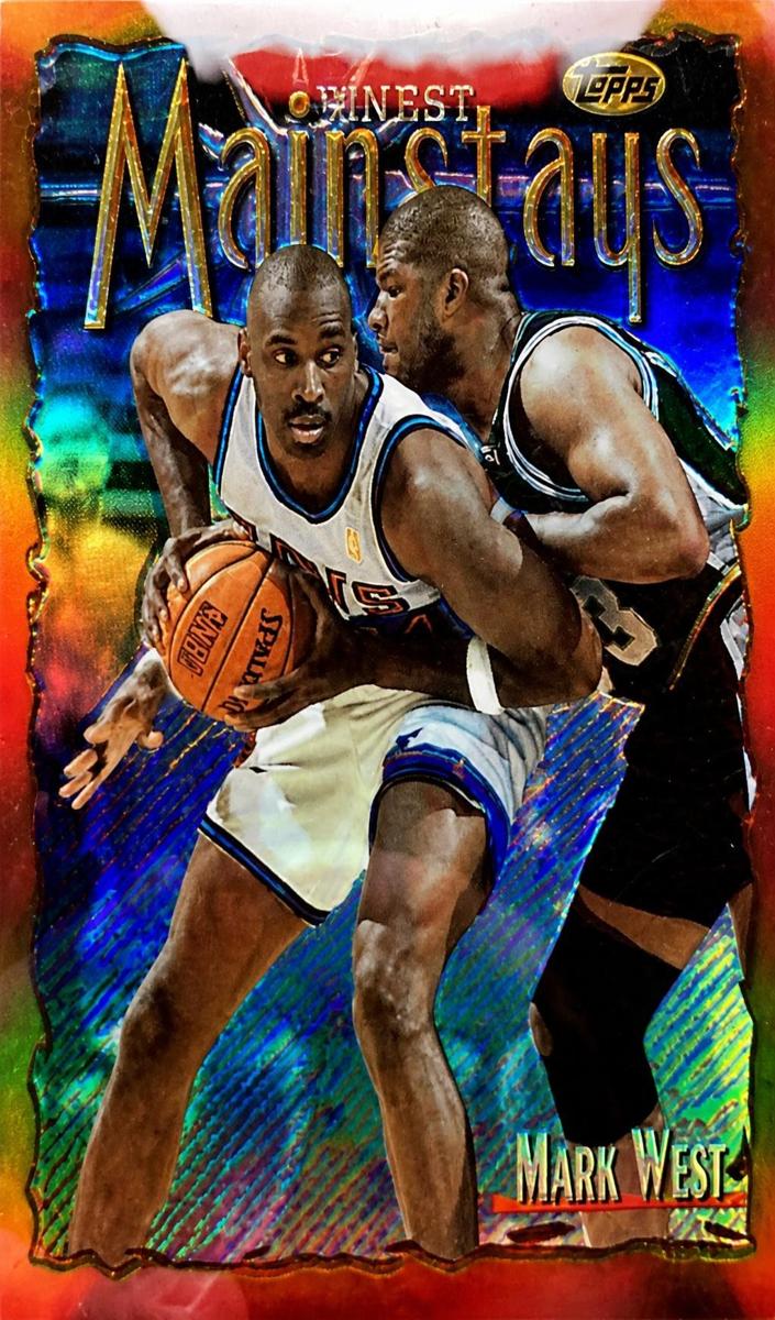 1996 Topps Finest Basketball Refractor Mark West #201
