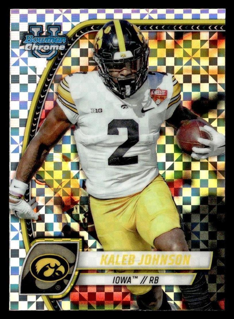 2024 Bowman Chrome University Football X-Fractor Kaleb Johnson #112