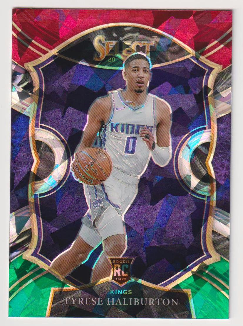 2020 Panini Select Basketball Red White Green Cracked Ice Tyrese Haliburton #72 PSA 10