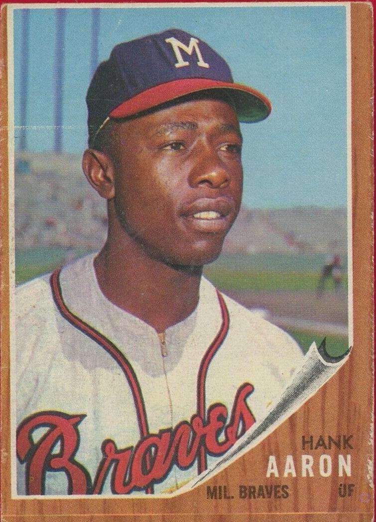 1962 Topps Baseball Hank Aaron #320 RAW Ungraded