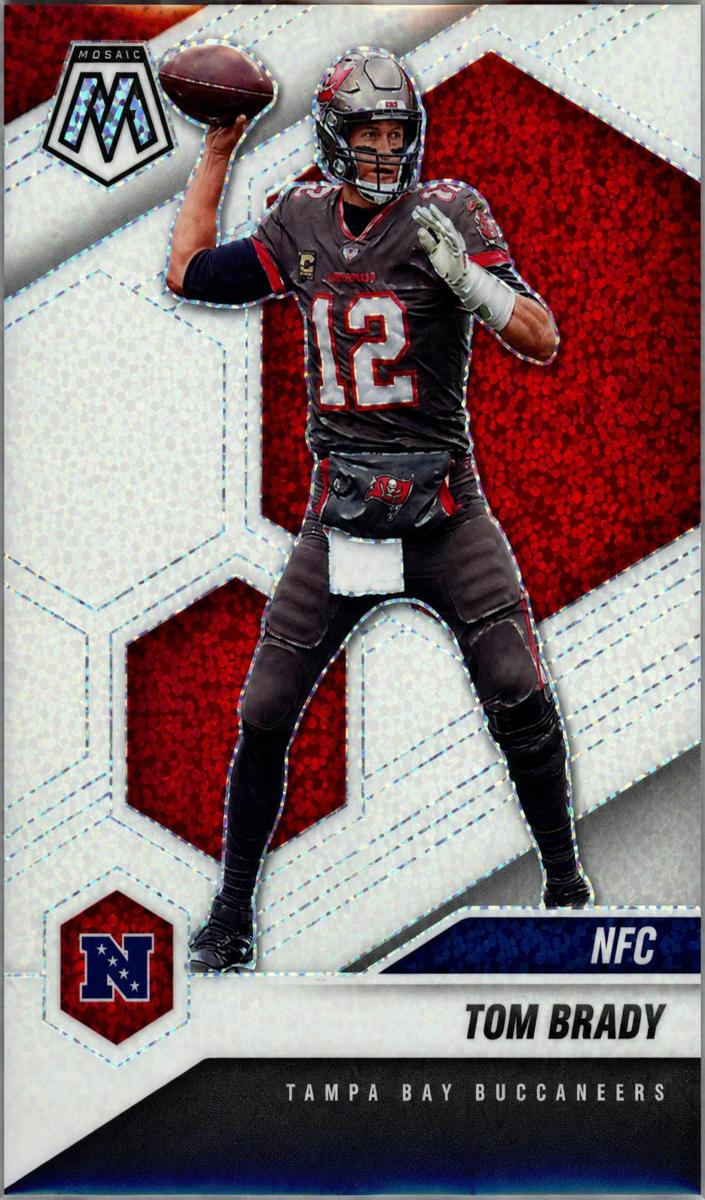 2021 Panini Mosaic Football White Sparkle Tom Brady #201