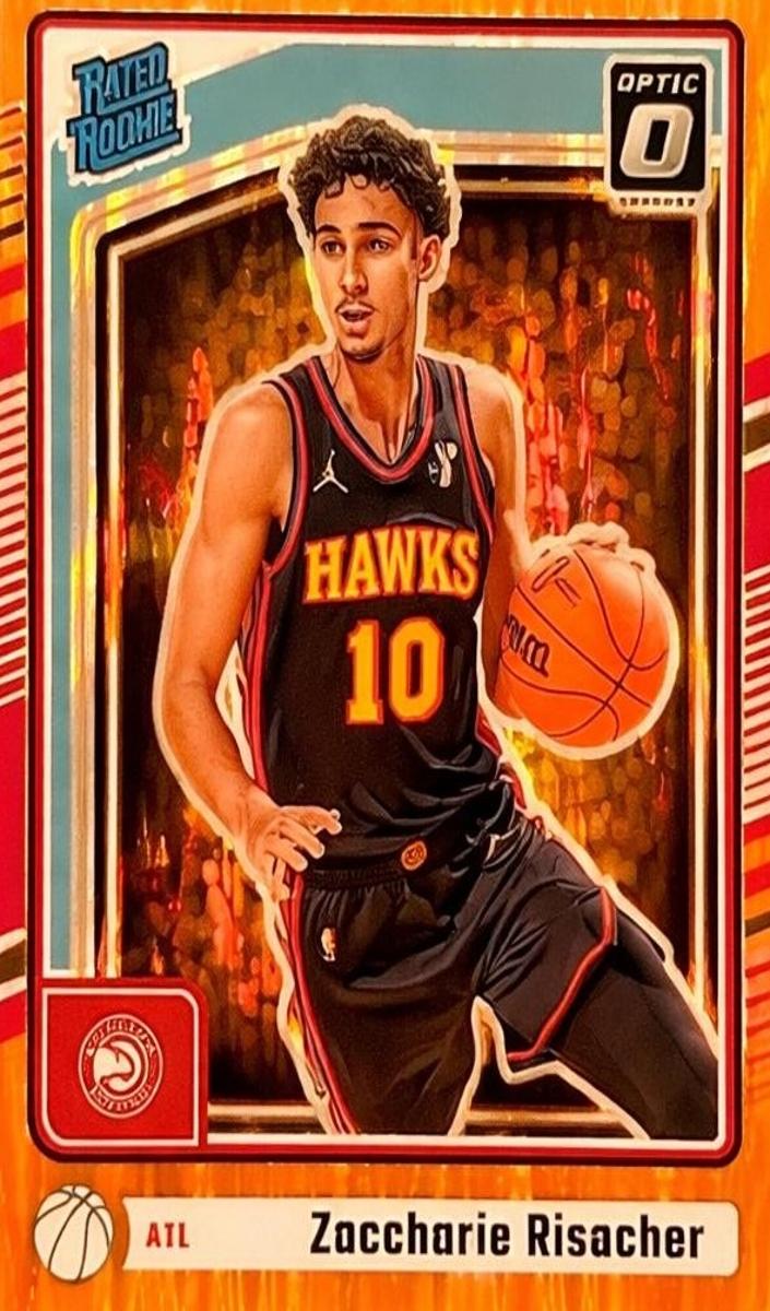 2024 Donruss Optic Basketball Orange Shock Zaccharie Risacher #268 PSA 10