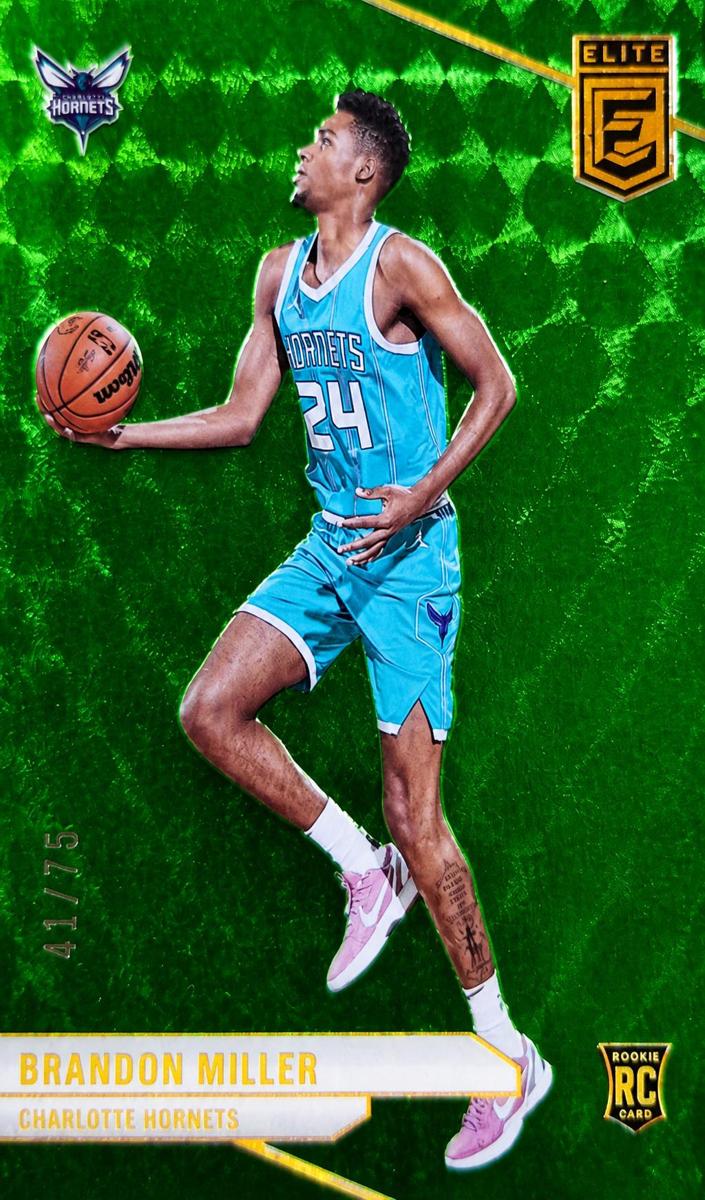 2023 Donruss Elite Basketball Neon Green Brandon Miller #244 PSA 9