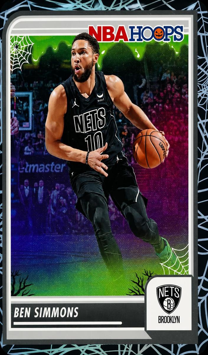 2023 Panini Haunted Hoops Basketball Holo Webs Ben Simmons #185