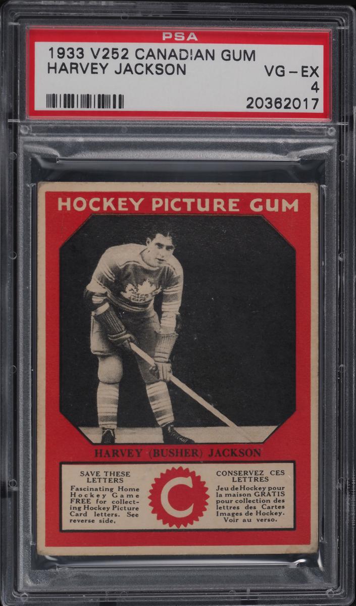 1933 Canadian Gum V252 Hockey Harvey Jackson #NNO PSA 5