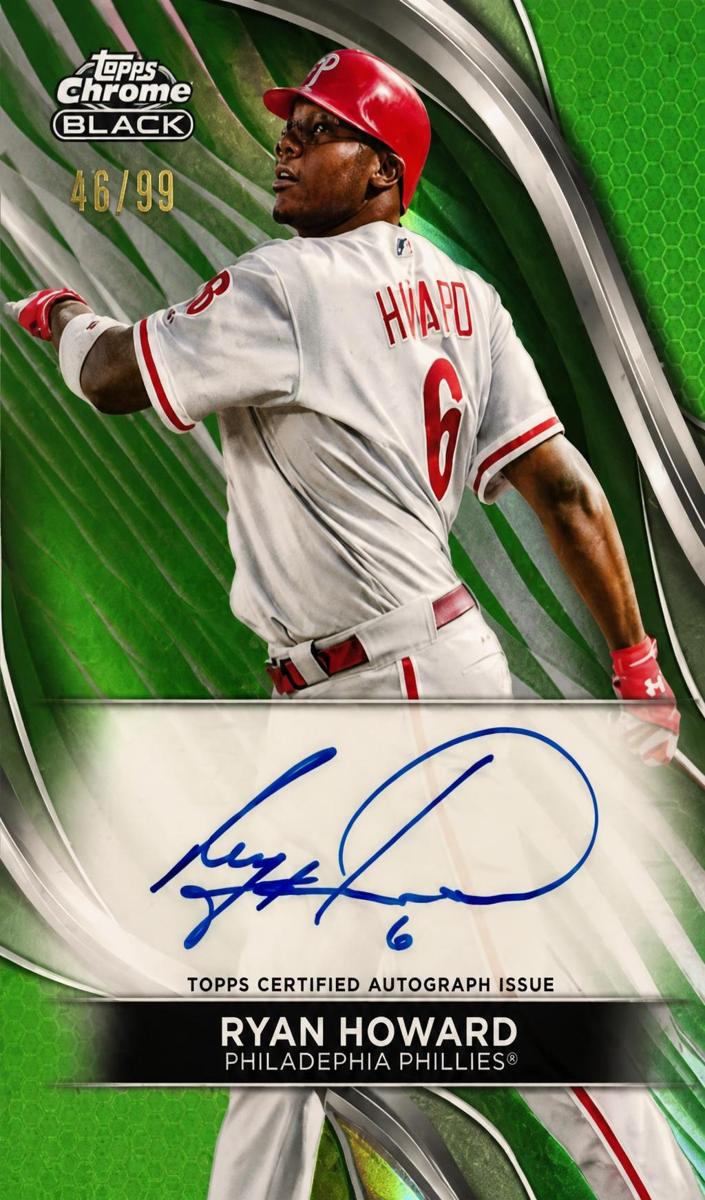 2024 Topps Chrome Black Baseball Green Ryan Howard #CBA-RH