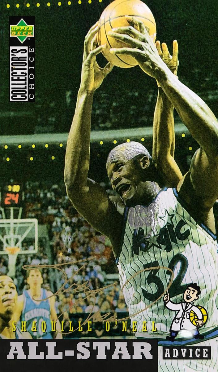 1994 Upper Deck Collector's Choice Basketball Gold Signature Shaquille O'Neal #197