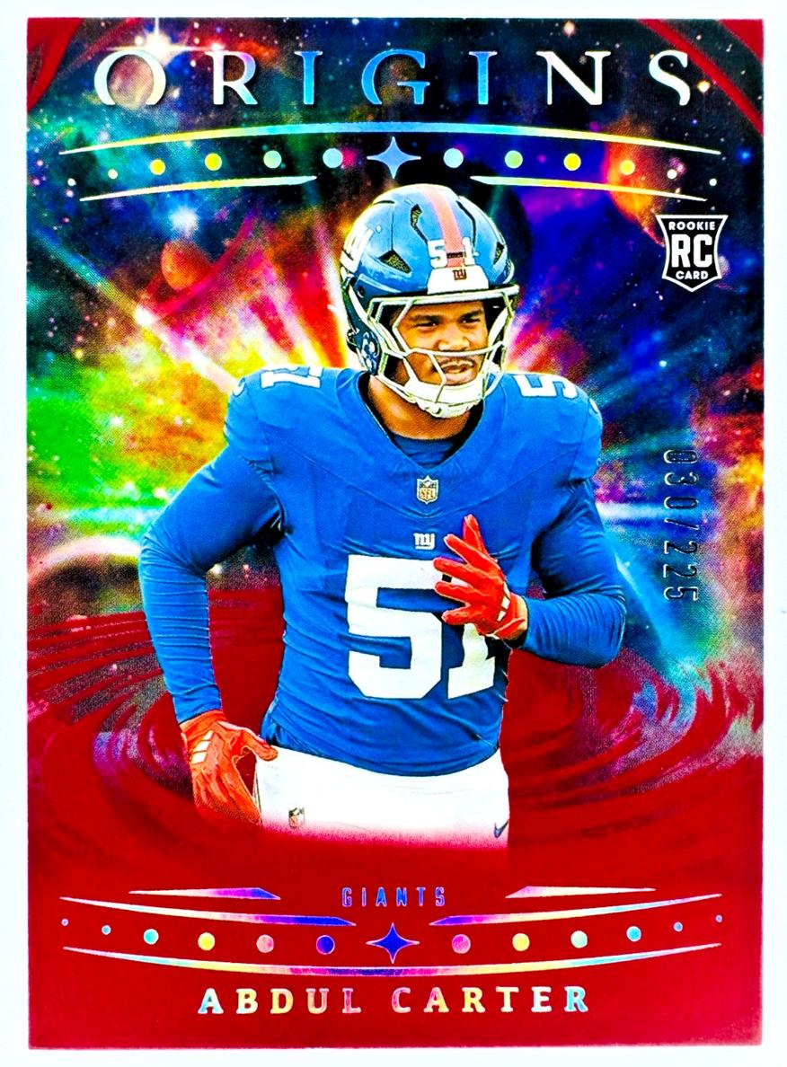 2025 Panini Origins Football Red Abdul Carter #112 PSA 8
