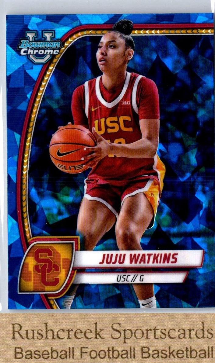 2024 Bowman Chrome University Sapphire Basketball Juju Watkins #37
