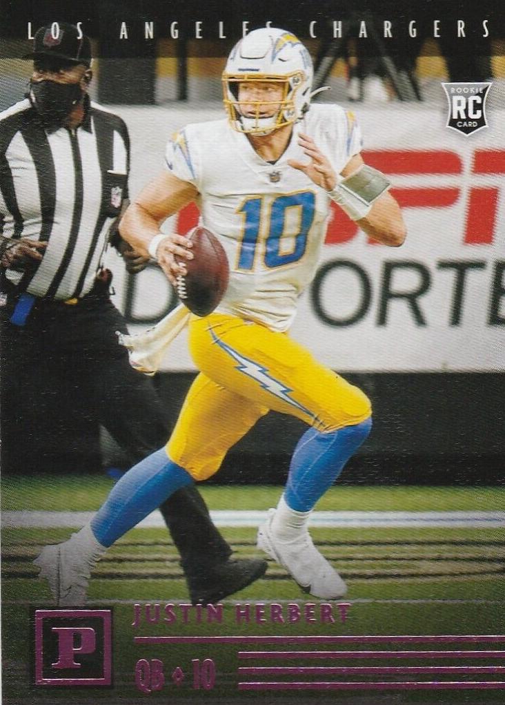 2020 Panini Chronicles Football Pink Justin Herbert #PA-3