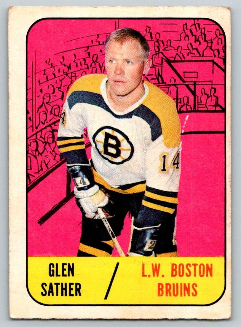 1967 Topps Hockey Glen Sather #38 PSA 8