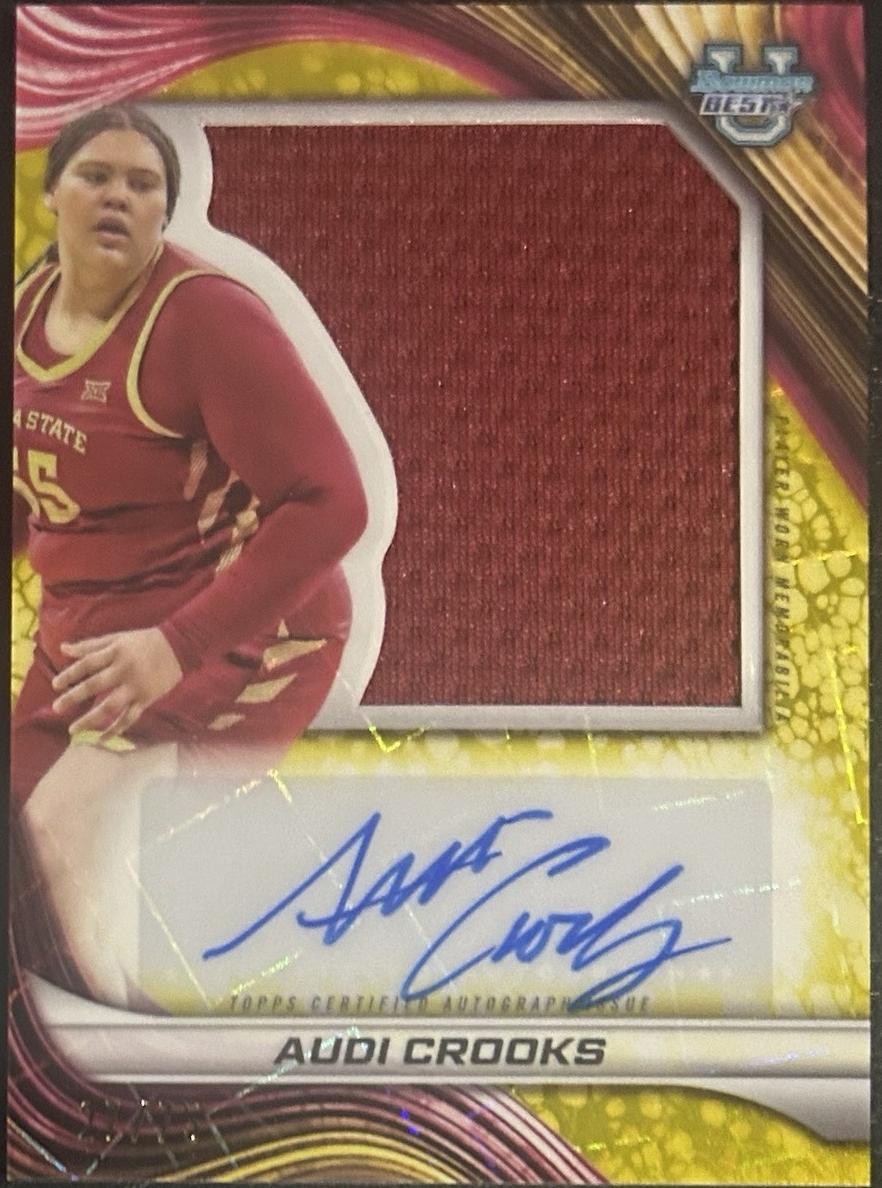 2024 Bowman Best University Basketball Yellow Lazer Refractor Audi Crooks #PJRA-AC