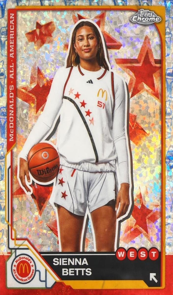2025 Topps Chrome McDonald's All American Basketball McFlurry Refractor Sienna Betts #38