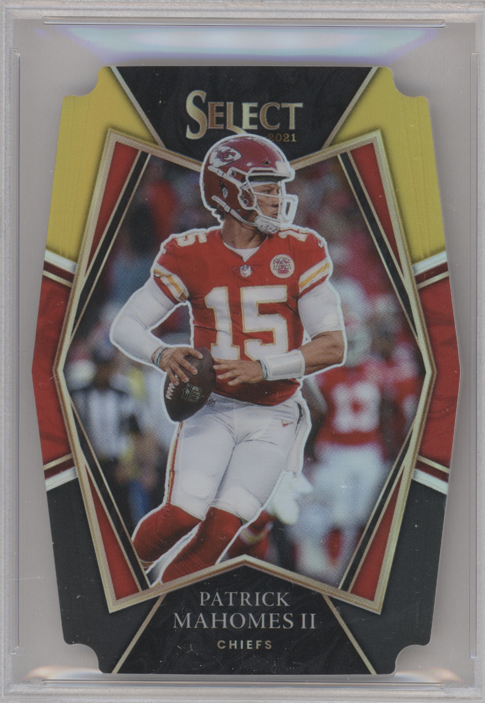 2021 Panini Select Football Black And Gold Die-Cut Patrick Mahomes II #102