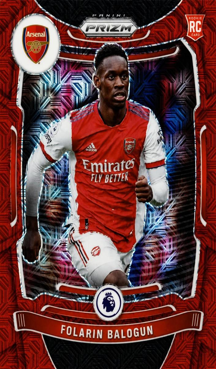 2021 Panini Prizm Premier League Soccer Red Mojo Folarin Balogun #208