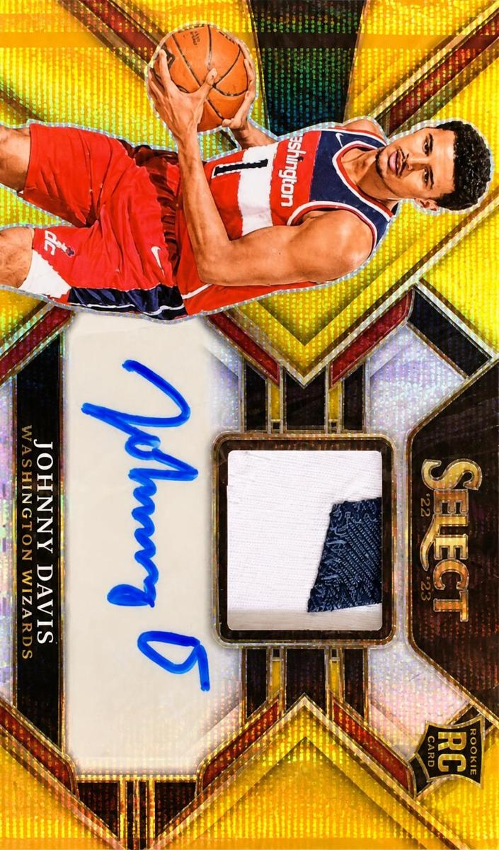 2022 Panini Select Basketball Gold Wave Johnny Davis #RJA-JDV
