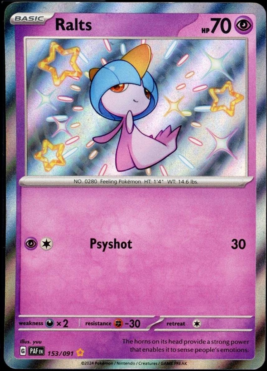 2024 Pokemon Scarlet & Violet Paldean Fates Ralts #153 PSA 9