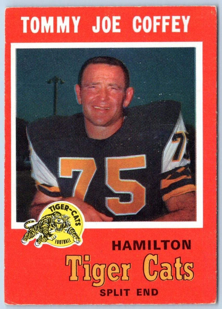 1971 O-Pee-Chee CFL Football Tommy Joe Coffey #62 PSA 8