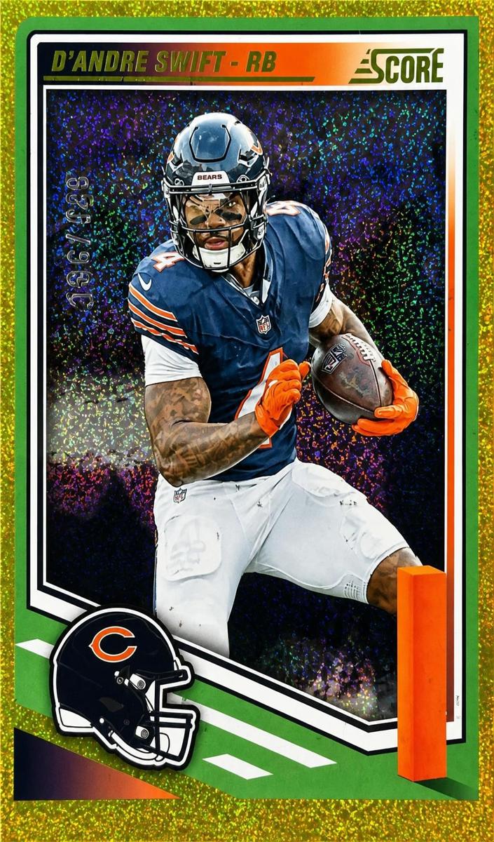 2025 Panini Score Football Dots Gold D'Andre Swift #295