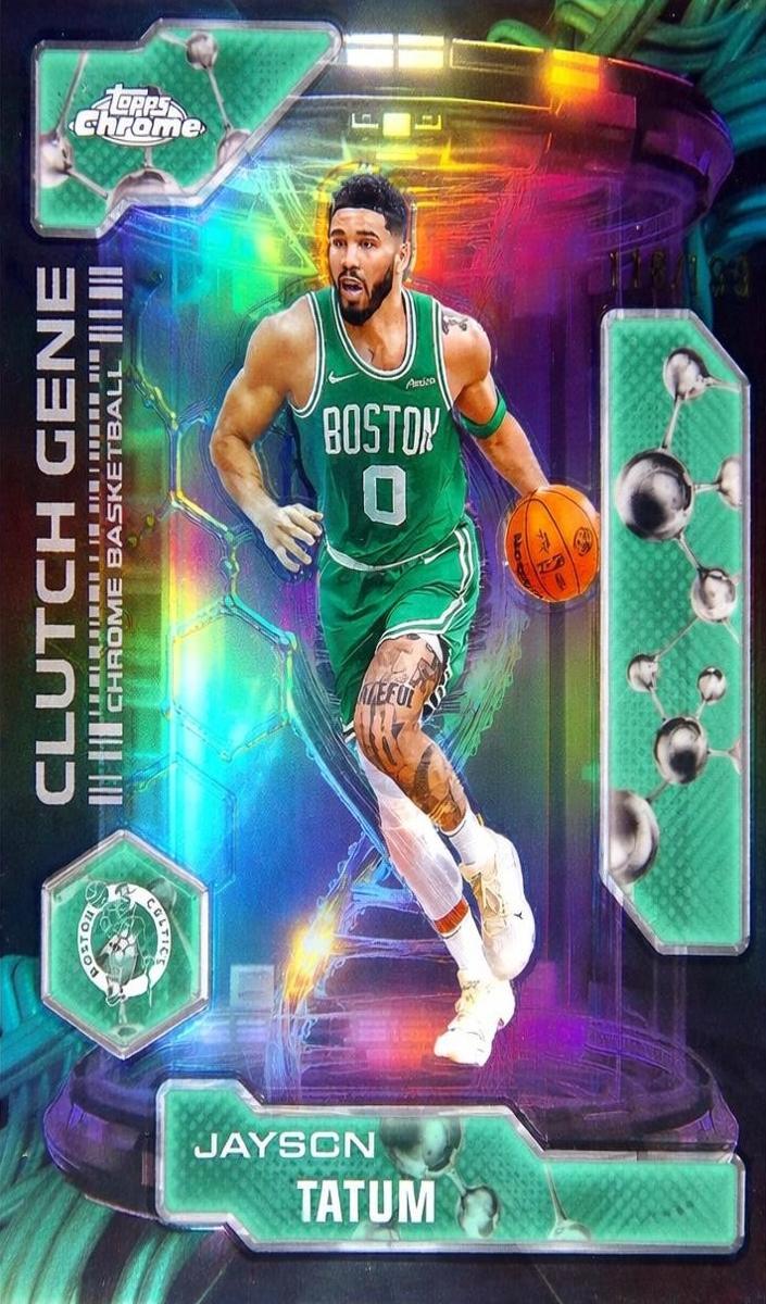2025 Topps Chrome Basketball Aqua Refractor Jayson Tatum #CG-3 PSA 10