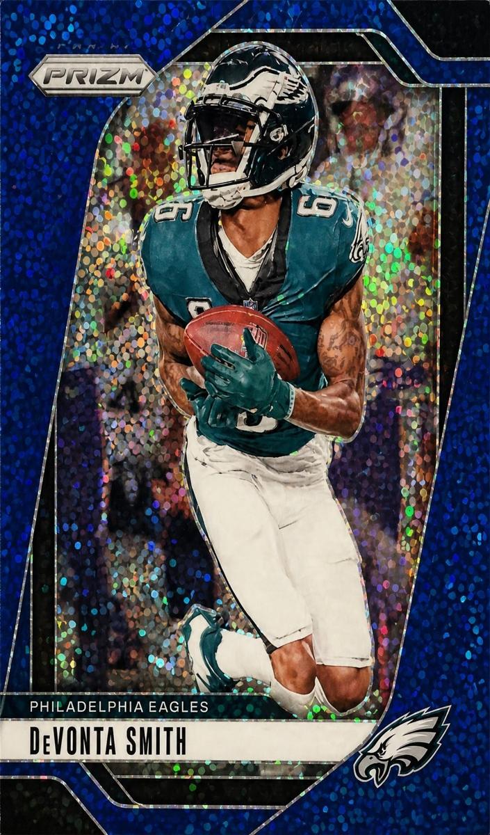 2024 Panini Prizm Football Blue Sparkle DeVonta Smith #234